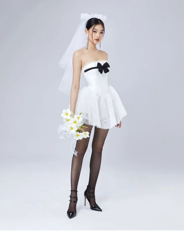 นำกรรณ์ – เดรสเจ้าสาวสั้นหวานหรู Mini Dress (alternate)