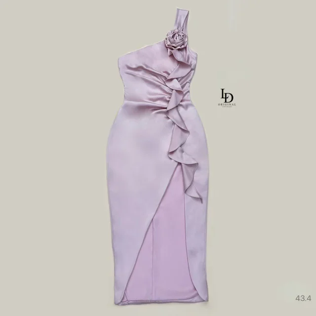 เดรสเกาะอกชมพูหรูหวาน Long Dress thumbnail 4