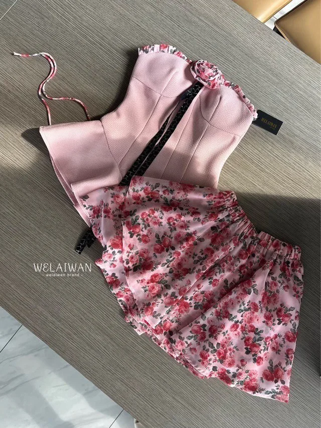 WELAIWAN เดรสชมพูคอร์เซ็ตหวานหรู – ชุดเวียดนาม thumbnail 4