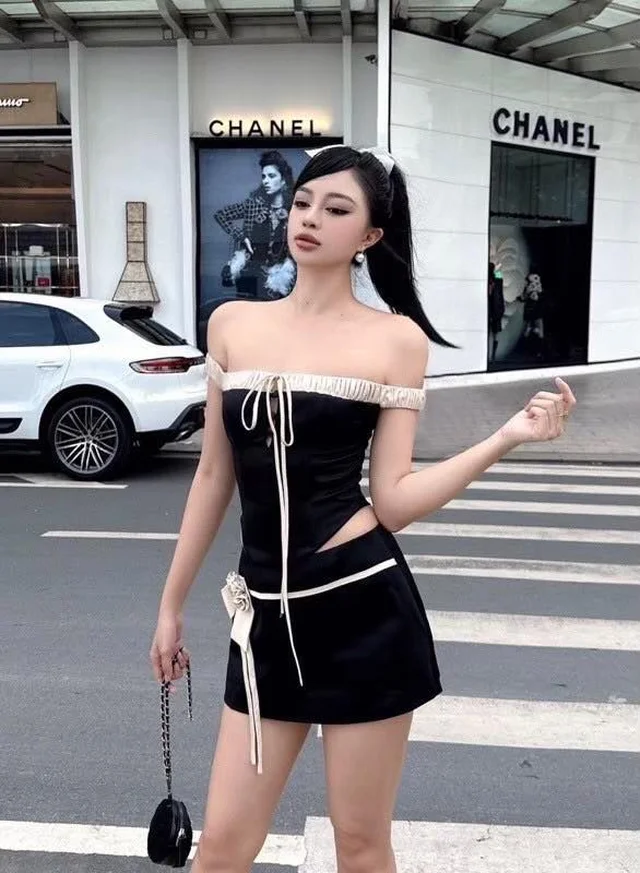 เดรสเปิดไหล่ดำสุดแซ่บ สไตล์คุณหนูสายแฟ thumbnail 4