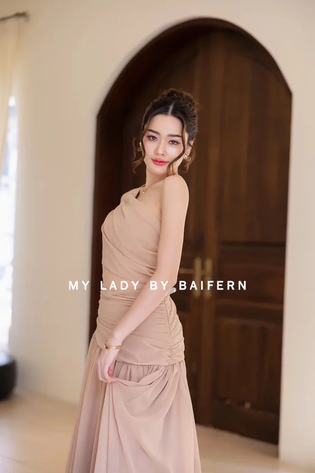 My Lady by Baifern เดรสยาวสีนู้ดหรูหวาน Elegant Long Dress (alternate)