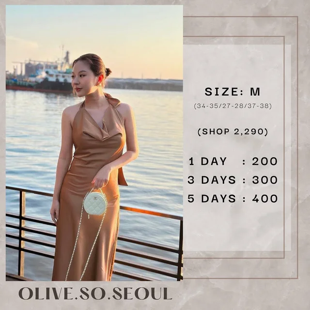 Halter Neck Midi Dress OLIVE SO SEOUL
