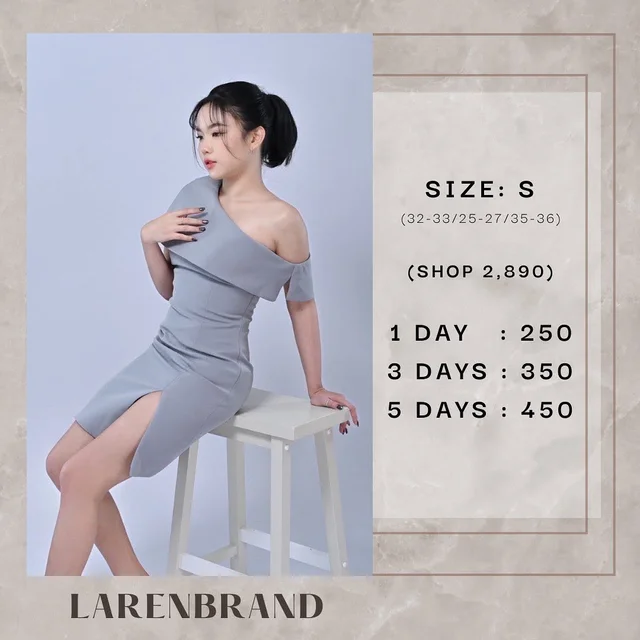 ชุดเดรสสั้นไหล่เดียว LARENBRAND Short Dress 1