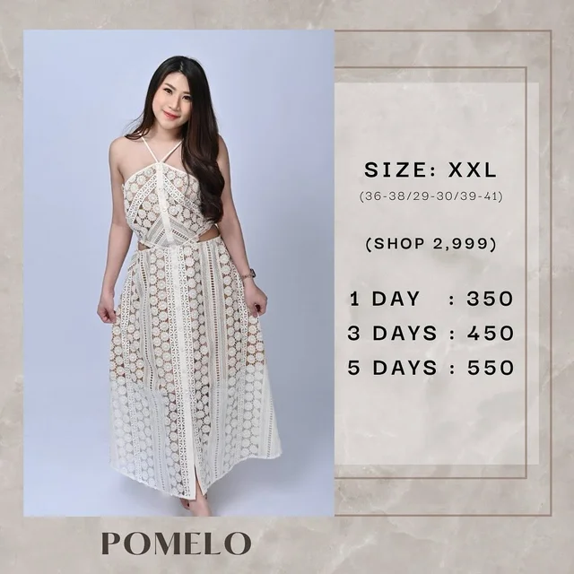POMELO เดรสยาวสีขาว  Long Dress  thumbnail 1