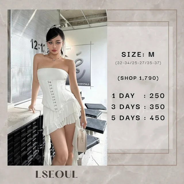 Lseoul เดรสเกาะอก Corset ชุดเวียดนาม Strapless Corset Mini Dress