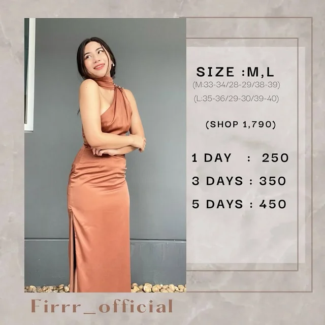 เดรสยาว One Shoulder Firrr official Long Dress
