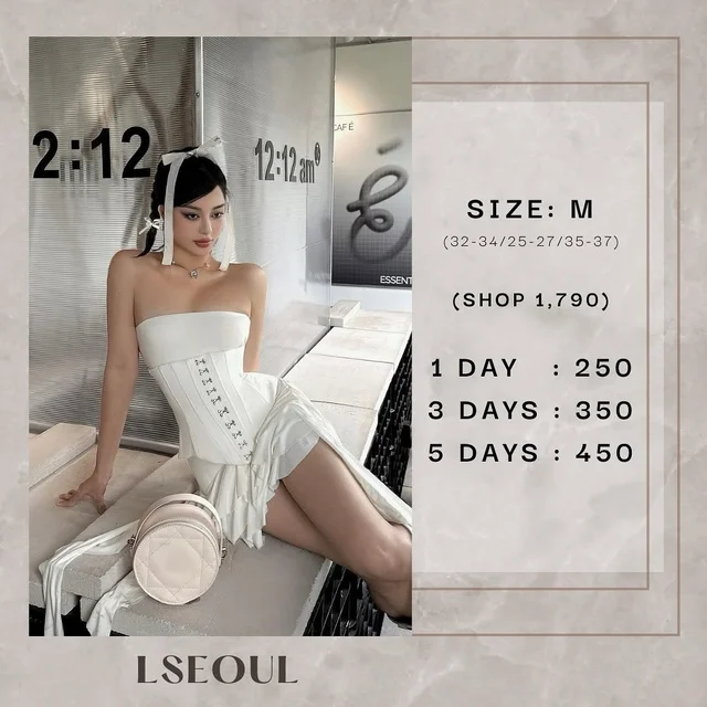 Lseoul ชุดเวียดนาม คอร์เซ็ตเดรสสั้น Corset Mini Dress