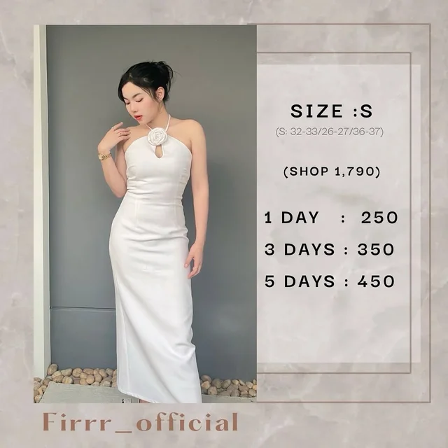 Firrr Official เดรสยาวคอ halter Halter Neck Long Dress