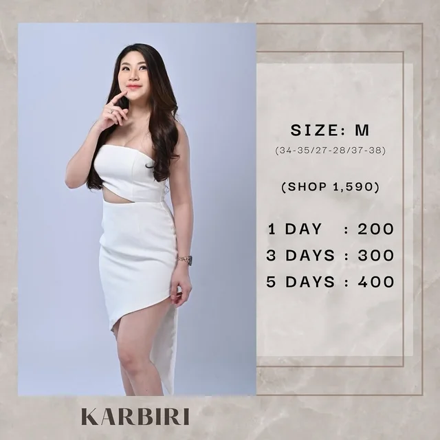 KARBIRI White Strapless Mini Dress