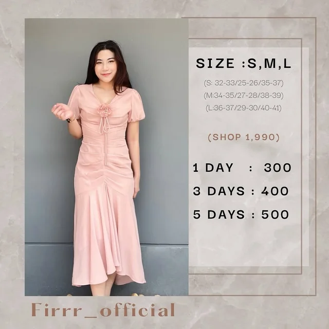 Firrr Midi Ruched Dress ชุดเดรสสั้น 1