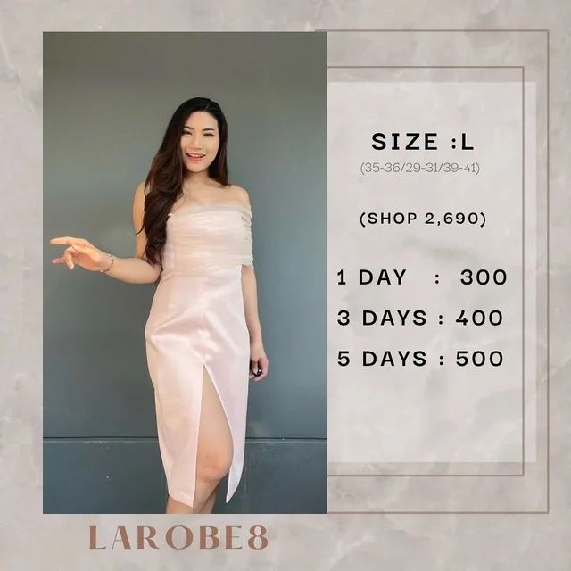 เดรสยาวเปิดไหล่ Larobe8