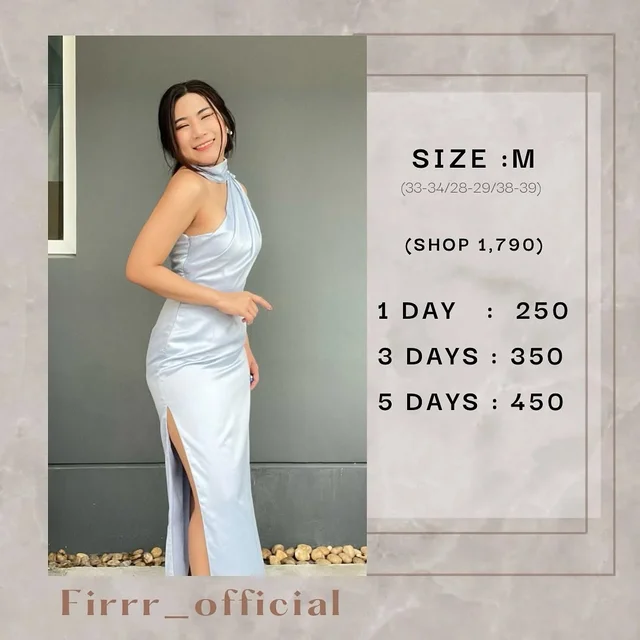 Firrr Halter Neck Long Dress เดรสราตรียาว