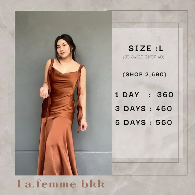 La femme bkk Ruffled Strap Maxi Dress 1
