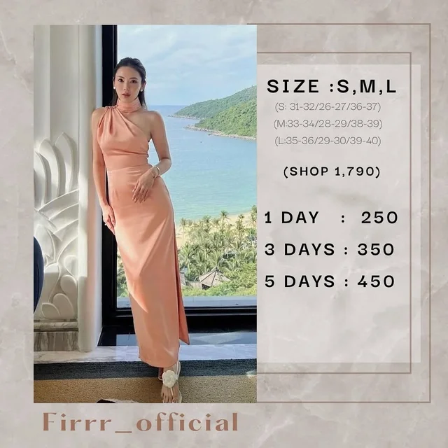 Firrr Official เดรสยาวไหล่เดี่ยว Long Dress 1