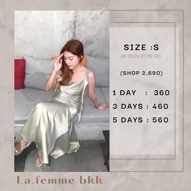 La Femme Cowl Neck Long Dress