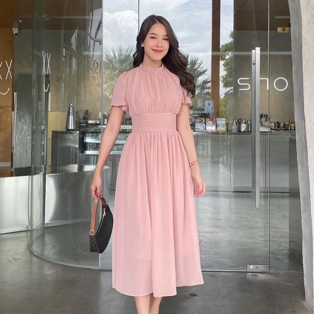 Firrr Anya Long Dress  Pink  thumbnail 2