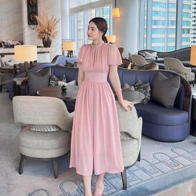 Firrr Anya Long Dress  Pink  thumbnail 3