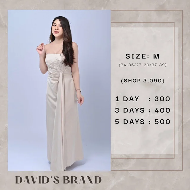 ชุดราตรีเกาะอกยาว David's Brand – Long Dress (Size M)