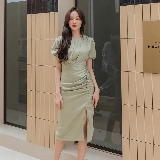 เดรสยาว Firrr official สีเขียว  Long Dress  thumbnail 3