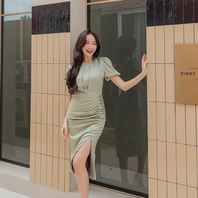 เดรสยาว Firrr official สีเขียว  Long Dress  thumbnail 2
