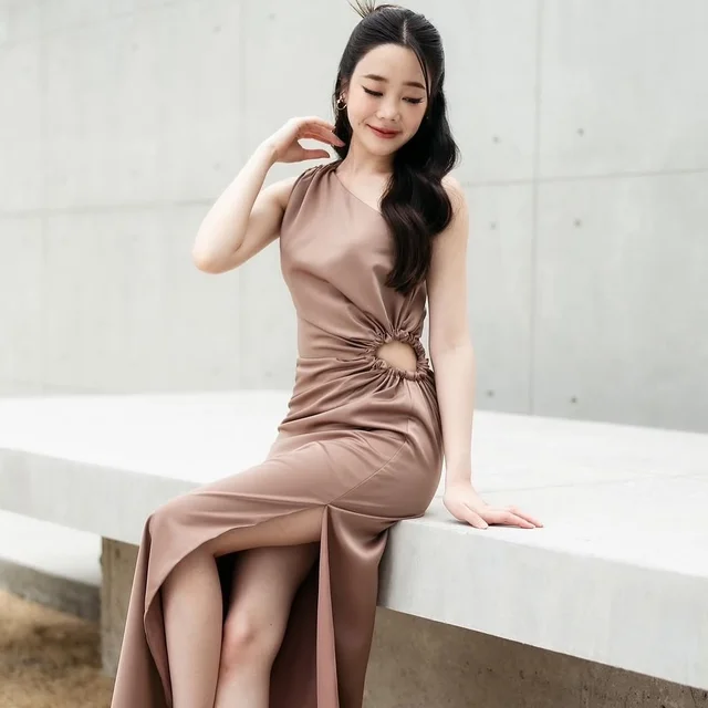 Firr official ชุดราตรี One Shoulder Cut Out Long Dress thumbnail 3