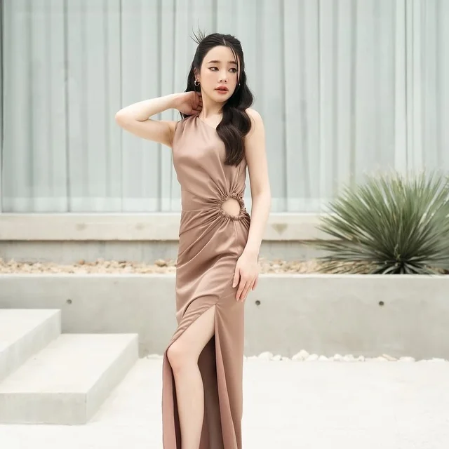 Firr official ชุดราตรี One Shoulder Cut Out Long Dress thumbnail 4