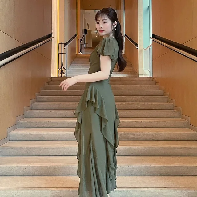 ชุดเดรสยาว Firrr official สีเขียว  Long Dress  thumbnail 2