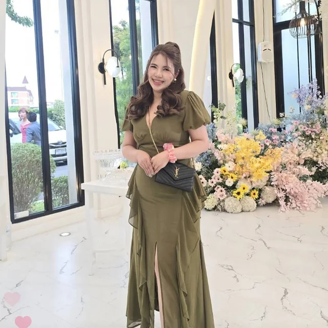 ชุดเดรสยาว Firrr official สีเขียว  Long Dress  thumbnail 4