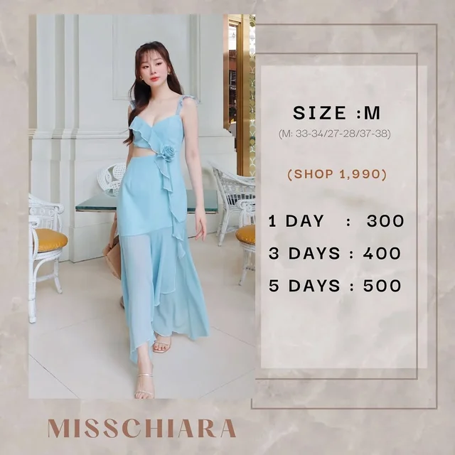 Misschiara Alinda Blue Two Piece Set