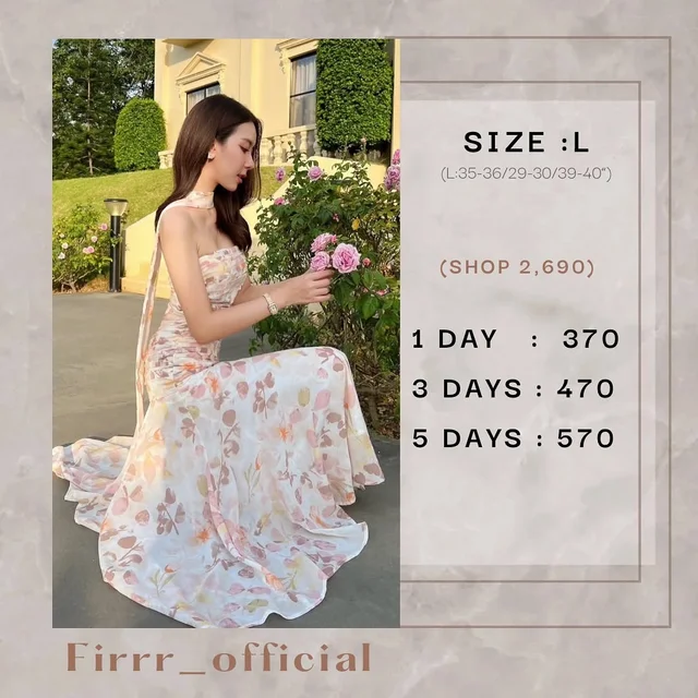 Firrr Jamie Salvia Floral One Shoulder Long Dress