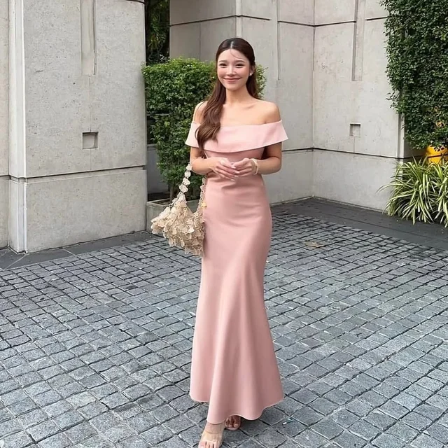 Pirunya official Off Shoulder Long Dress thumbnail 2
