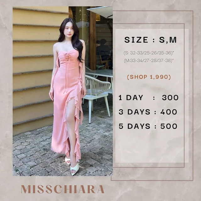 Misschiara Iris Peach Long Dress