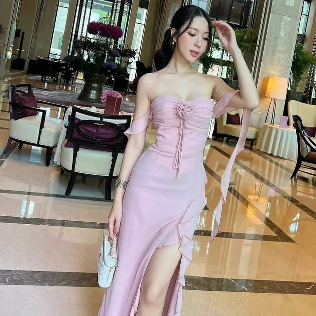 Misschiara Iris Pink Long Dress (alternate)