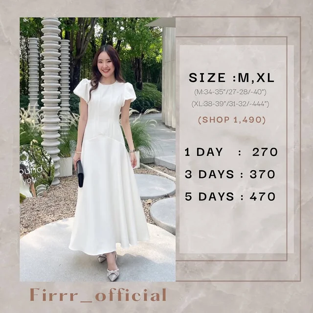 Firrr Praew Dress White Long Dress