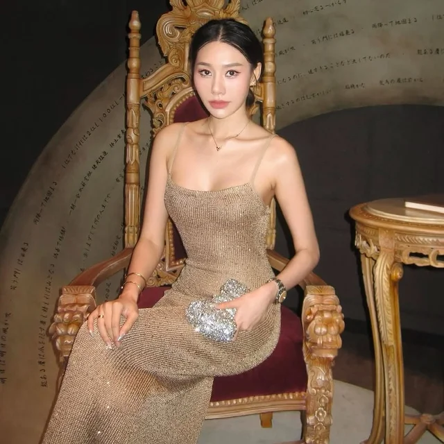 RUSH KNITTED SEQUIN ROSE GOLD Dress (alternate)