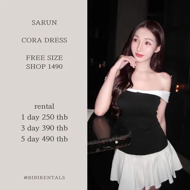 SARUN CORA DRESS เดรสสั้นปาดไหล่ 1