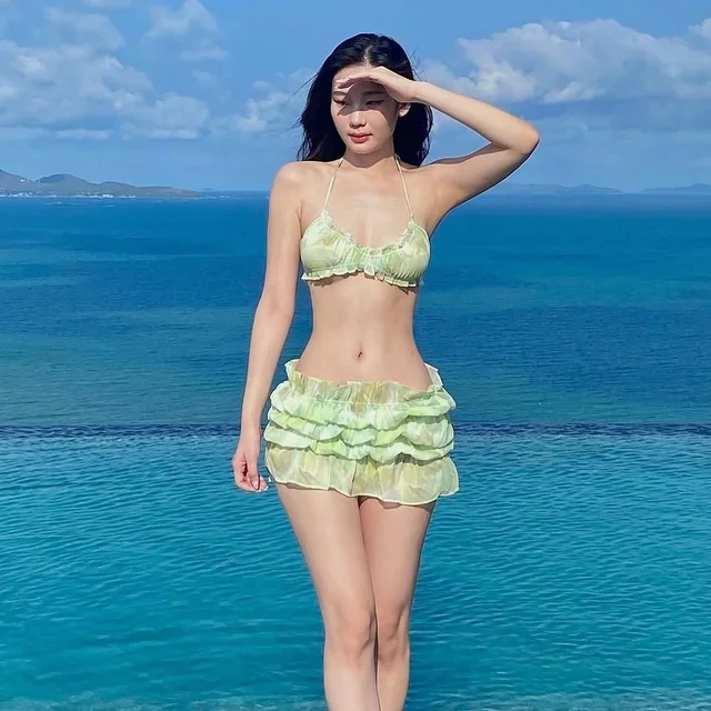 THEPATSH SORBET SET LILY GREEN ชุดเวียดนาม (Free Size) (alternate)