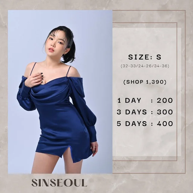 เดรสสั้นสีกรม Sinseoul – Mini Dress