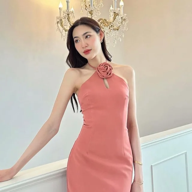Firrr Primrose Pink Long Dress thumbnail 4