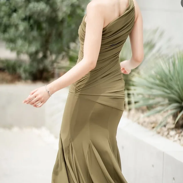 Firrr Jassie Long Dress Olive Green  thumbnail 3