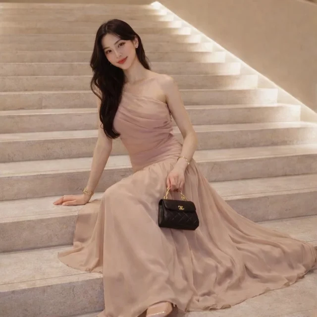 My Lady by Baifern Long Dress Beige  thumbnail 3