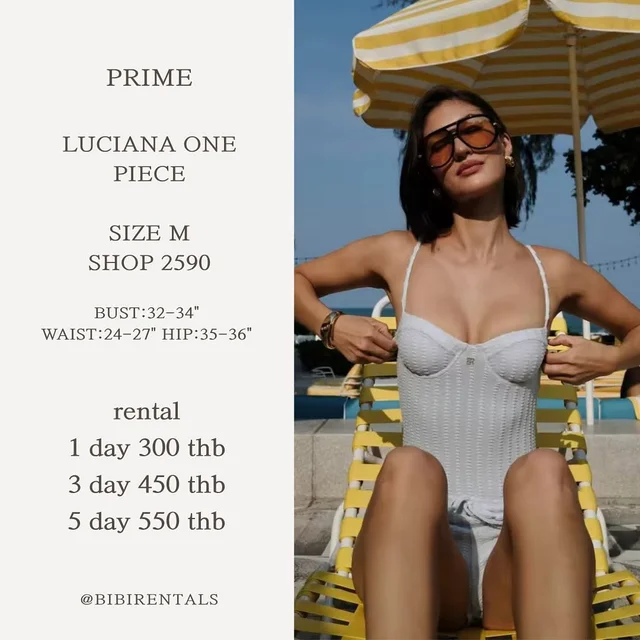 PRIME Luciana ชุดว่ายน้ำวันพีซสีขาว