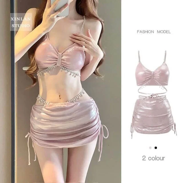 Bikini 3 ชิ้นสีชมพู (alternate)
