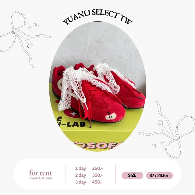 รองเท้า CATSOFA Emoji สีแดง Apple ไซส์ 37