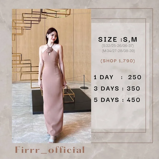 Firrr One Shoulder Long Dress Beige Size S M (alternate)