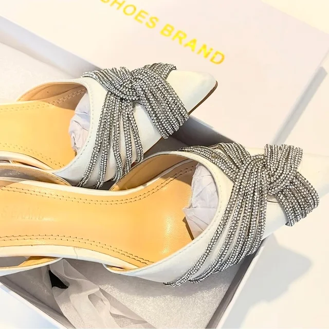 Vshoes รองเท้าส้นสูงประดับเพชร thumbnail 2
