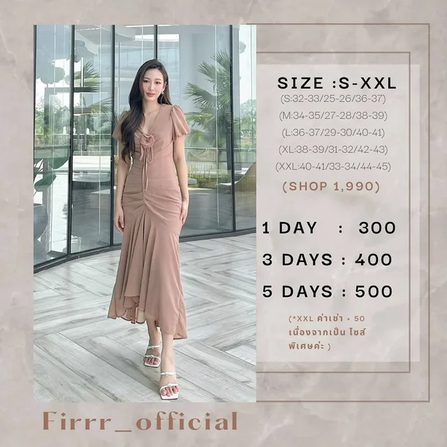 รวมชุดเดรสยาวและเดรสสั้นออกงาน โทนสีน้ำตาล หลายแบบ (alternate)