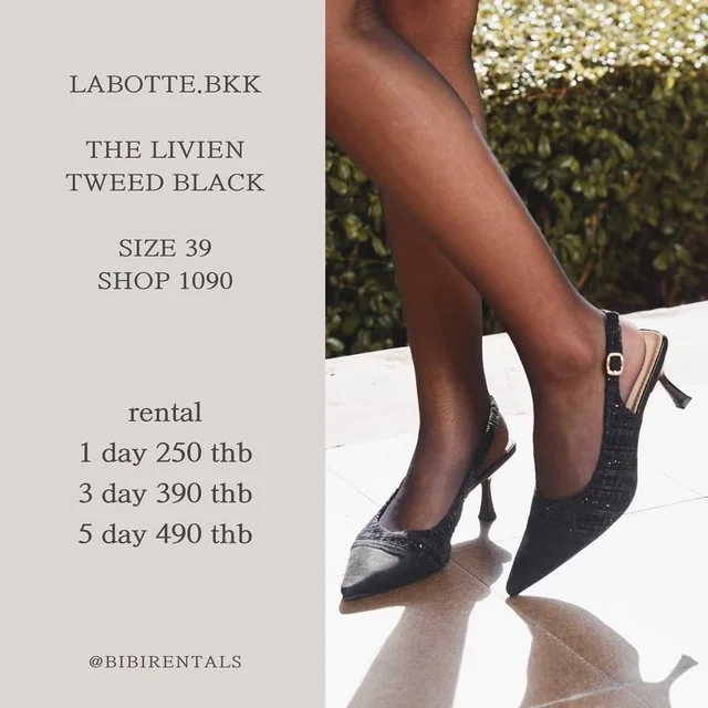 LABOTTE THE LIVIEN รองเท้าส้นสูงแบบเปิดส้นสีดำ 1