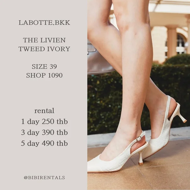 LABOTTE THE LIVIEN Tweed Ivory ส้นสูง