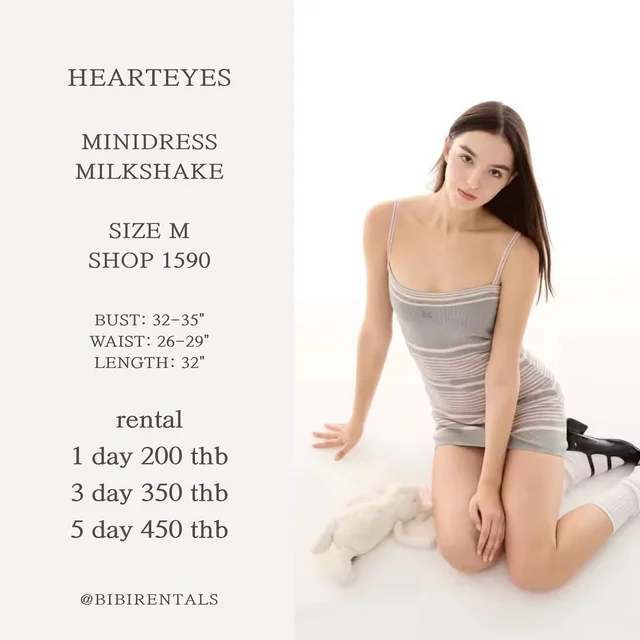 HEARTEYES MINIDRESS MILKSHAKE ชุดเดรสสั้น Size M ชุดเวียดนาม
